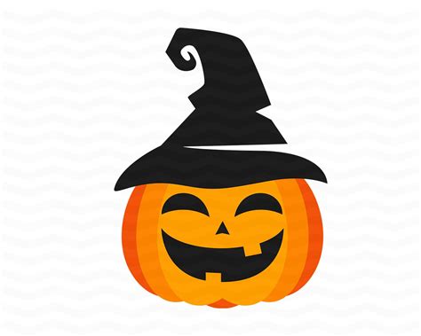 Witch hat pumpkin illustration
